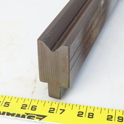 31" Press Brake Forming 90° V Angle Die Block 1/2" Tang 2-3/8" Ht. 1-1/4" Thick