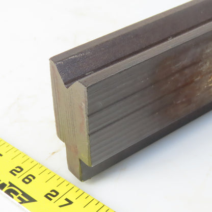 31" Press Brake Forming 90° V Angle Die Block 1/2" Tang 2-3/8" Ht. 1-1/4" Thick
