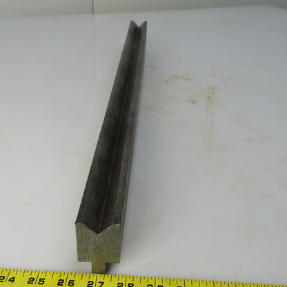 25-1/4" Press Brake Forming V Angle Die Block  7/8" opening 2-3/8" Ht. 1-3/8" Thick