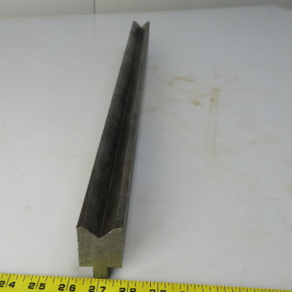 25-1/4" Press Brake Forming V Angle Die Block  7/8" opening 2-3/8" Ht. 1-3/8" Thick