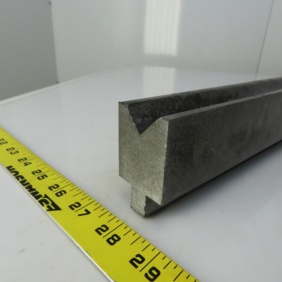 25-1/4" Press Brake Forming V Angle Die Block  7/8" opening 2-3/8" Ht. 1-3/8" Thick