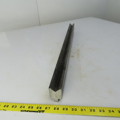 25-1/4" Press Brake Forming V Angle Die Block  7/8" opening 2-3/8" Ht. 1-3/8" Thick
