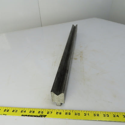 25-1/4" Press Brake Forming V Angle Die Block  7/8" opening 2-3/8" Ht. 1-3/8" Thick