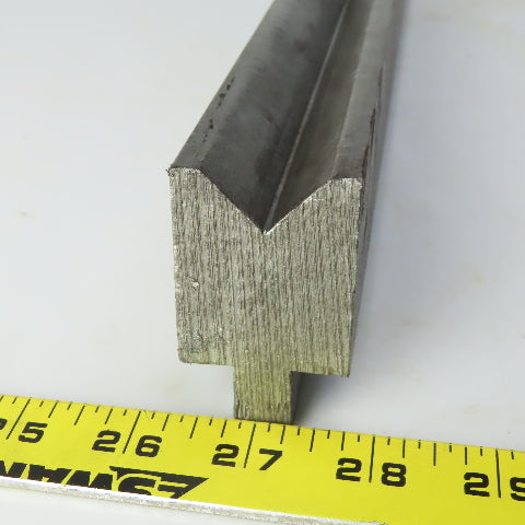 25-1/4" Press Brake Forming V Angle Die Block  7/8" opening 2-3/8" Ht. 1-3/8" Thick