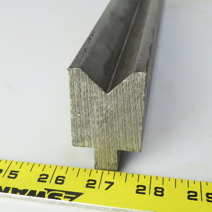 25-1/4" Press Brake Forming V Angle Die Block  7/8" opening 2-3/8" Ht. 1-3/8" Thick