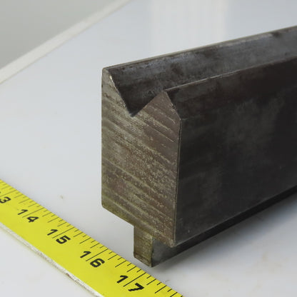 36" Press Brake Forming V Angle Die Block 1/2" Tang 3-1/2" Ht. 2" Thick