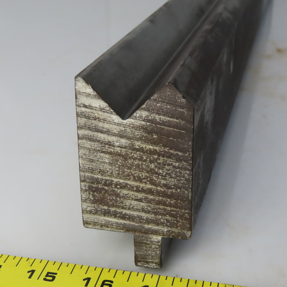 36" Press Brake Forming V Angle Die Block 1/2" Tang 3-1/2" Ht. 2" Thick