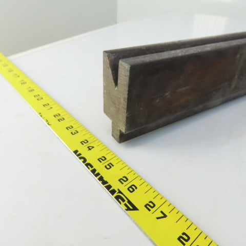 36" Press Brake Forming V Angle Die Block 1/2" Tang 2-3/8" Ht. 1-3/8" Thick