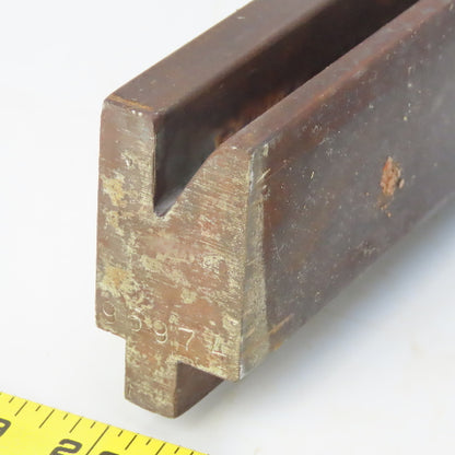 36" Press Brake Forming V Angle Die Block 1/2" Tang 2-3/8" Ht. 1-3/8" Thick