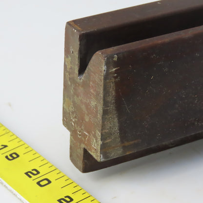 36" Press Brake Forming V Angle Die Block 1/2" Tang 2-3/8" Ht. 1-3/8" Thick