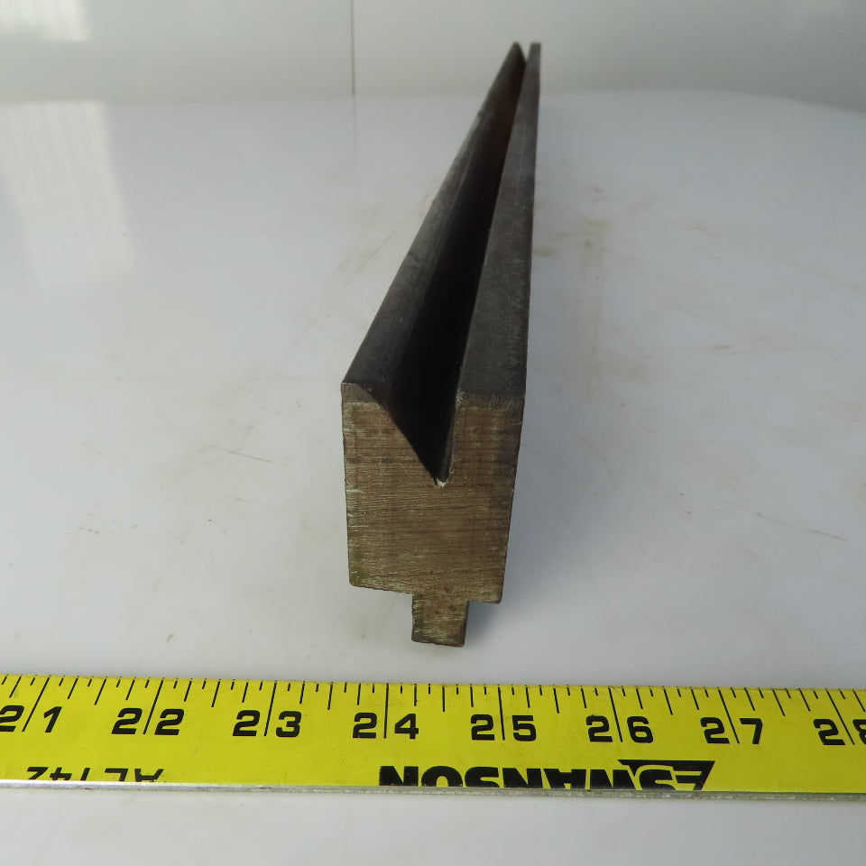 36" Press Brake Forming V Angle Die Block 1/2" Tang 2-3/8" Ht. 1-3/8" Thick