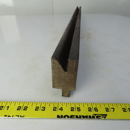 36" Press Brake Forming V Angle Die Block 1/2" Tang 2-3/8" Ht. 1-3/8" Thick