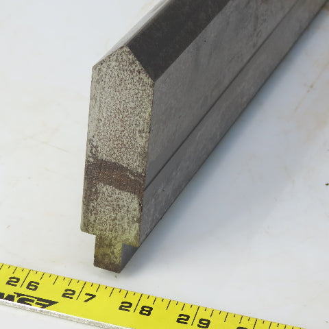 35-1/2" Press Brake 90° Forming Angle Die Block 1/2" Tang 4-1/4 Ht 1-1/8" Thick