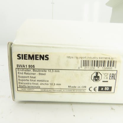 Siemens 8WA1 805 Din Rail Terminal End Block Steel Retainer 10.3mm Lot Of 15