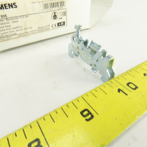 Siemens 8WA1 805 Din Rail Terminal End Block Steel Retainer 10.3mm Lot Of 15
