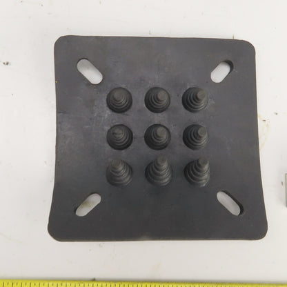6" x 6" Anti-Vibratory Rubber Machine Mount Pad W/Electrical Grounding Kit