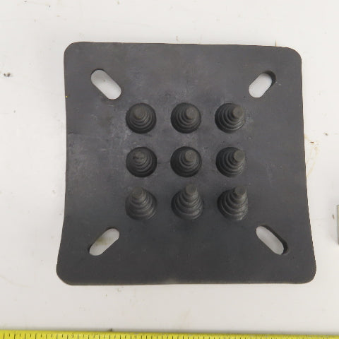6" x 6" Anti-Vibratory Rubber Machine Mount Pad W/Electrical Grounding Kit