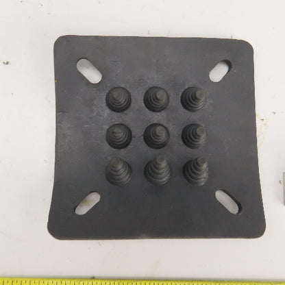 6" x 6" Anti-Vibratory Rubber Machine Mount Pad W/Electrical Grounding Kit