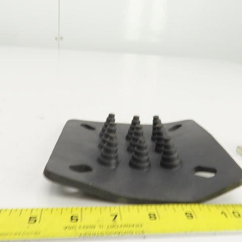 6" x 6" Anti-Vibratory Rubber Machine Mount Pad W/Electrical Grounding Kit