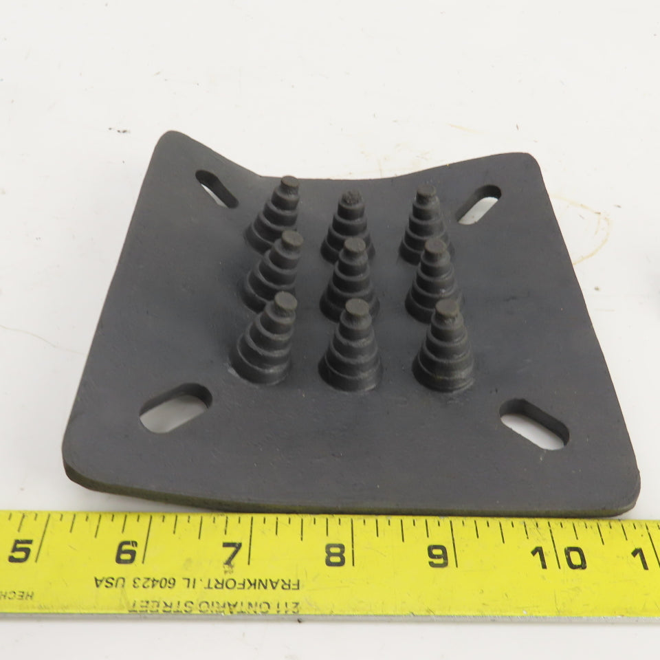6" x 6" Anti-Vibratory Rubber Machine Mount Pad W/Electrical Grounding Kit