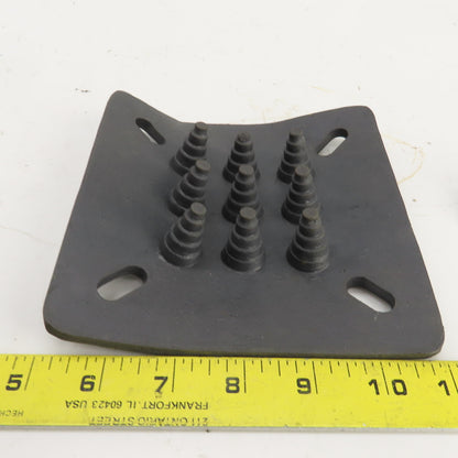 6" x 6" Anti-Vibratory Rubber Machine Mount Pad W/Electrical Grounding Kit