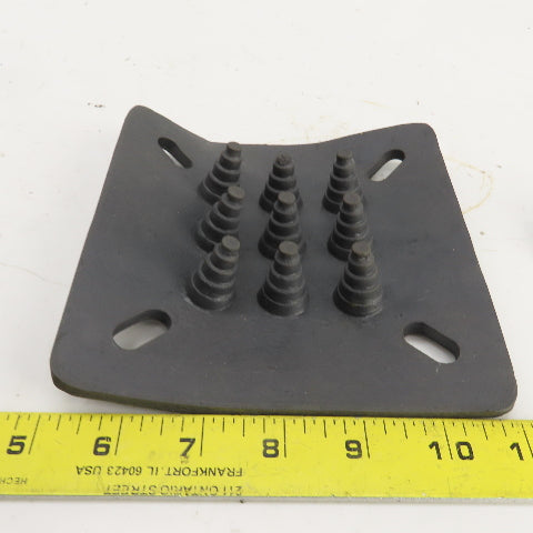 6" x 6" Anti-Vibratory Rubber Machine Mount Pad W/Electrical Grounding Kit