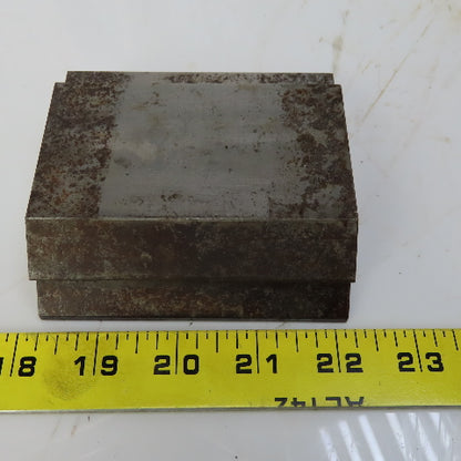 4" Press Brake Forming V Angle Die Block 1/2" Tang 3-1/2" Ht. 2" Thick