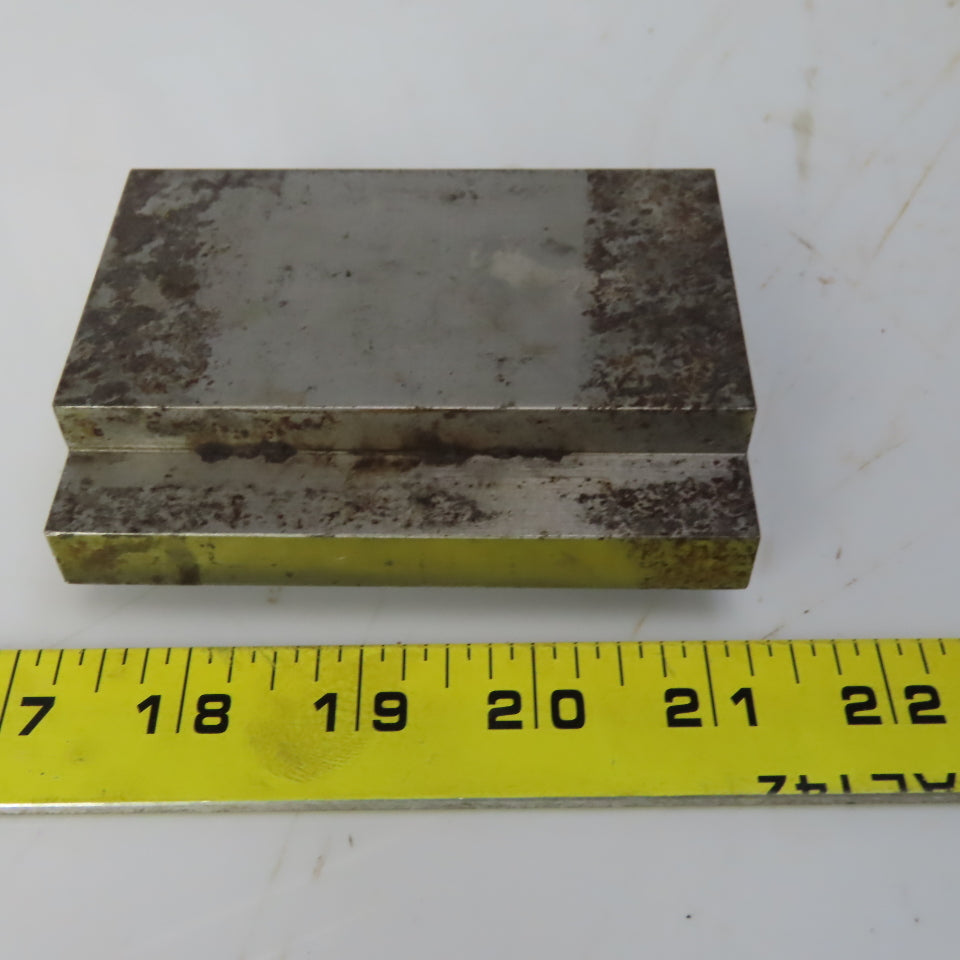 4" Press Brake Forming V Angle Die Block 1/2" Tang 3-1/2" Ht. 2" Thick