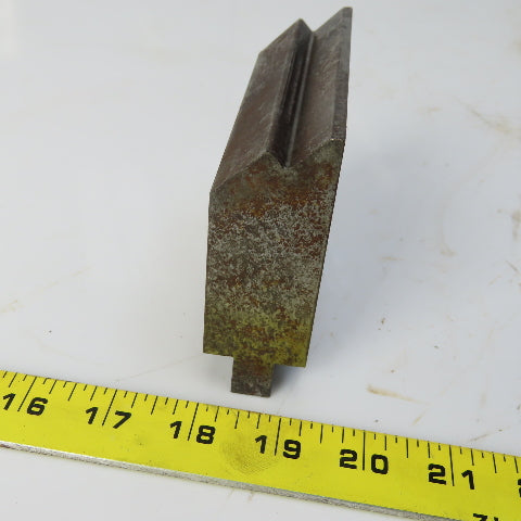 4" Press Brake Forming V Angle Die Block 1/2" Tang 3-1/2" Ht. 2" Thick