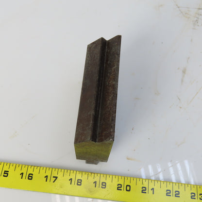 4" Press Brake Forming V Angle Die Block 1/2" Tang 3-1/2" Ht. 2" Thick
