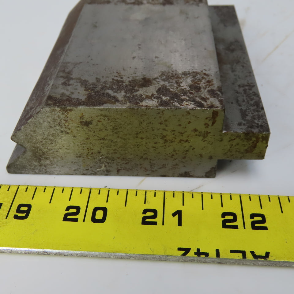 4" Press Brake Forming V Angle Die Block 1/2" Tang 3-1/2" Ht. 2" Thick