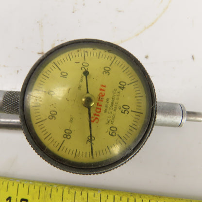 Starrett 81-241 Dial Drop Indicator 0.001" Resolution /0.250" Range W/8" Exten