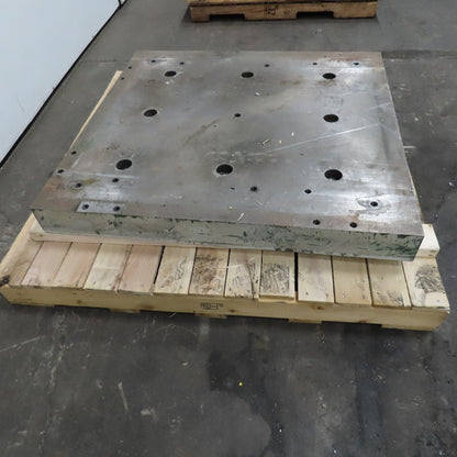 38" x 40" x 4" Thick Steel Plate Slab Set Up Jig Fixture Tombstone