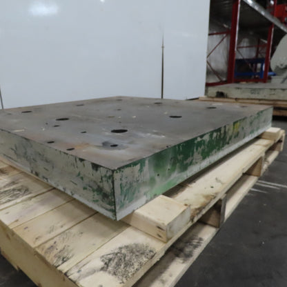 38" x 40" x 4" Thick Steel Plate Slab Set Up Jig Fixture Tombstone
