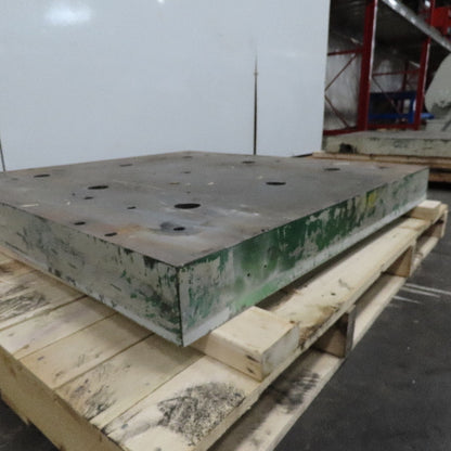 38" x 40" x 4" Thick Steel Plate Slab Set Up Jig Fixture Tombstone