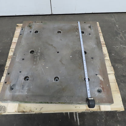 38" x 40" x 4" Thick Steel Plate Slab Set Up Jig Fixture Tombstone