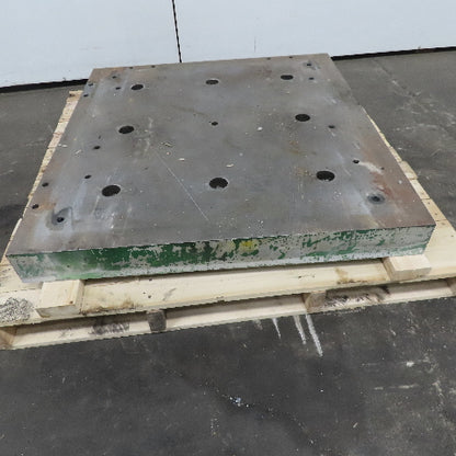 38" x 40" x 4" Thick Steel Plate Slab Set Up Jig Fixture Tombstone