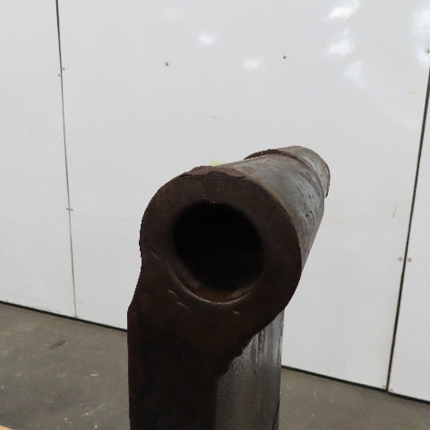7" x 80" Shaft Mount Tapered Forklift Forks 2-1/2" Shaft 40-1/4" Drop Set Of 2