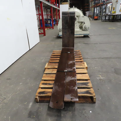 7" x 80" Shaft Mount Tapered Forklift Forks 2-1/2" Shaft 40-1/4" Drop Set Of 2