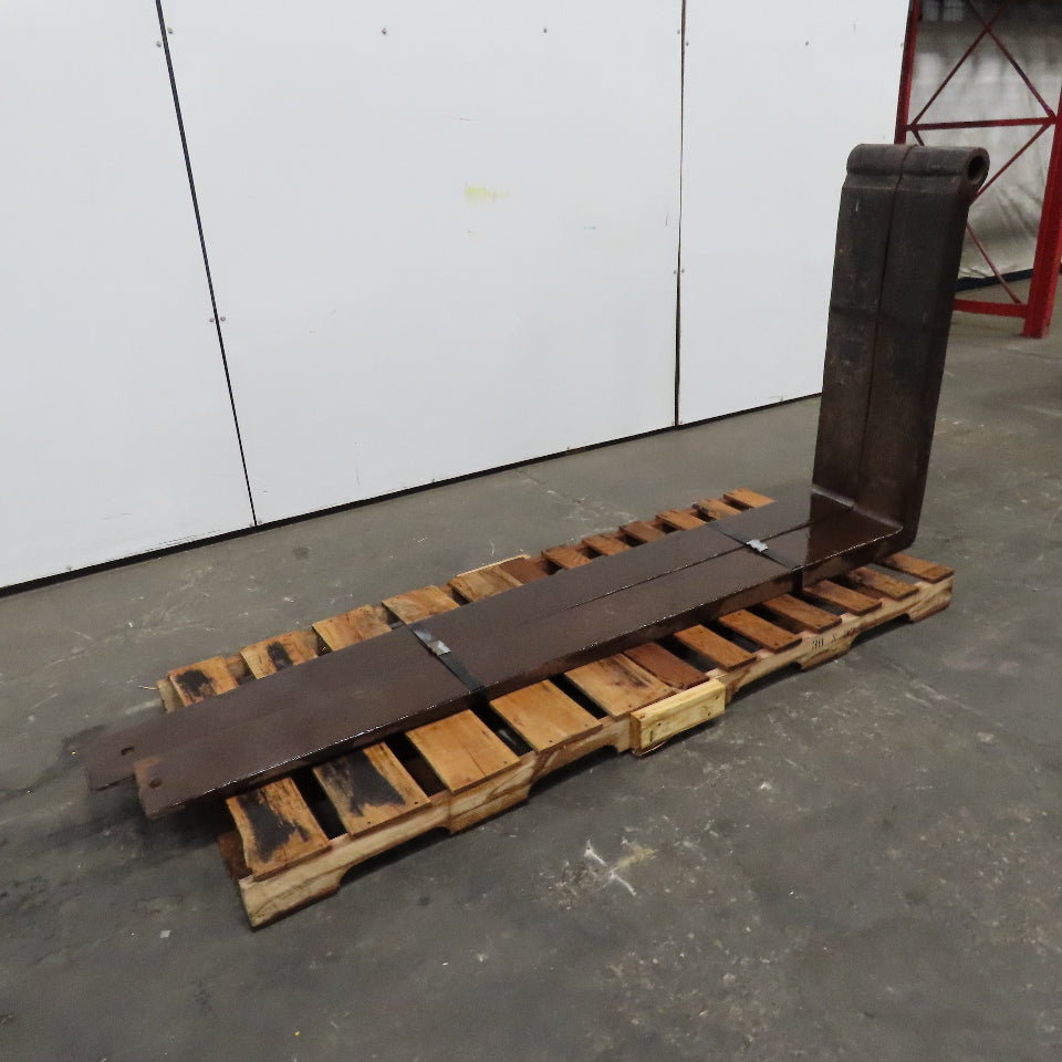 7" x 80" Shaft Mount Tapered Forklift Forks 2-1/2" Shaft 40-1/4" Drop Set Of 2