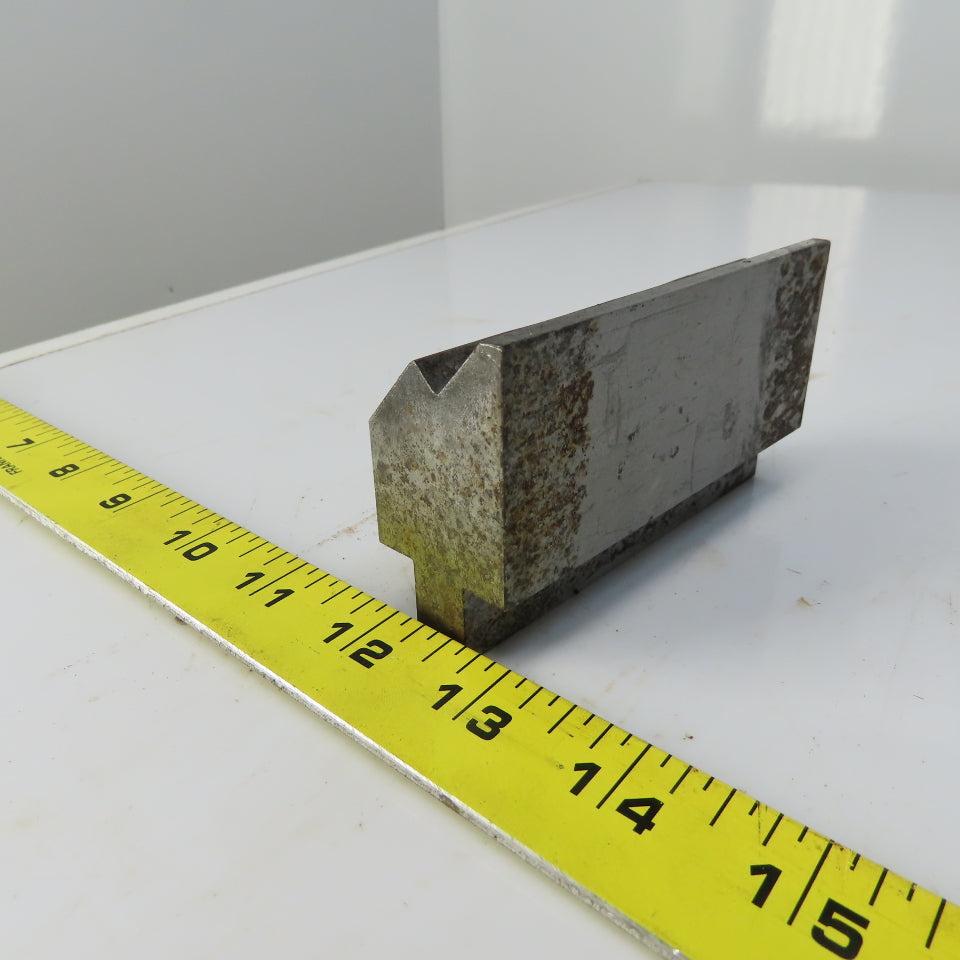 4" Press Brake Forming V Angle Die Block 1/2" Tang 2-1/4" Ht. 1-1/4 Thick