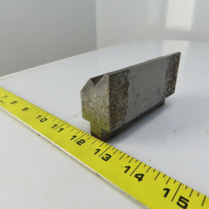 4" Press Brake Forming V Angle Die Block 1/2" Tang 2-1/4" Ht. 1-1/4 Thick