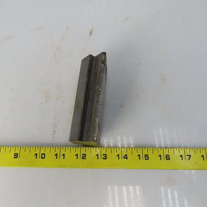 4" Press Brake Forming V Angle Die Block 1/2" Tang 2-1/4" Ht. 1-1/4 Thick