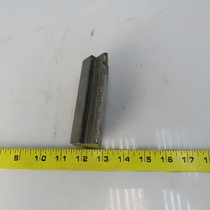 4" Press Brake Forming V Angle Die Block 1/2" Tang 2-1/4" Ht. 1-1/4 Thick