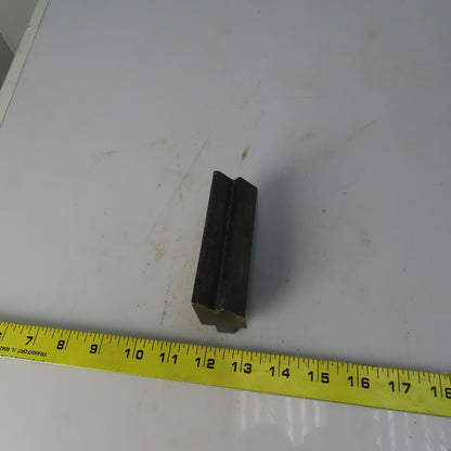 4" Press Brake Forming V Angle Die Block 1/2" Tang 2-1/4" Ht. 1-1/4 Thick