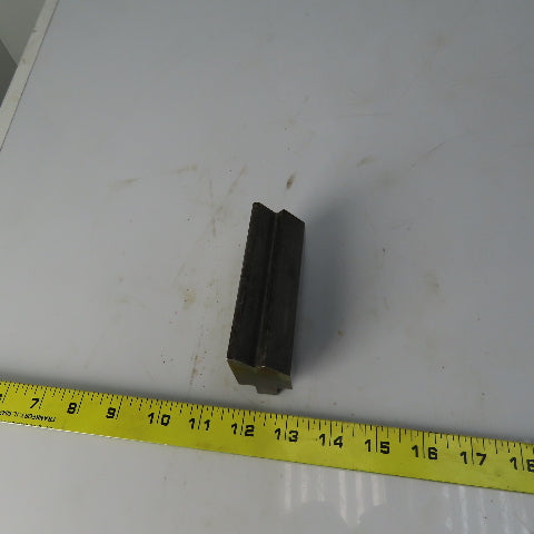 4" Press Brake Forming V Angle Die Block 1/2" Tang 2-1/4" Ht. 1-1/4 Thick