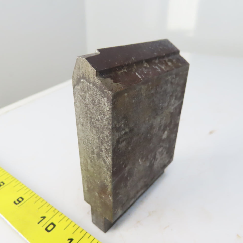 3" Press Brake Forming  Angle Die Block 1/2" Tang 4-1/4" Ht. 1 Thick