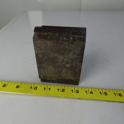 3" Press Brake Forming  Angle Die Block 1/2" Tang 4-1/4" Ht. 1 Thick
