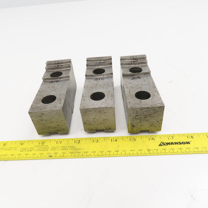 H&R Lathe Chuck Keyway Jaw 5" x 1-3/4" Wide Step Milled Set of 3