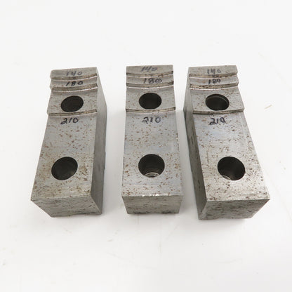 H&R Lathe Chuck Keyway Jaw 5" x 1-3/4" Wide Step Milled Set of 3